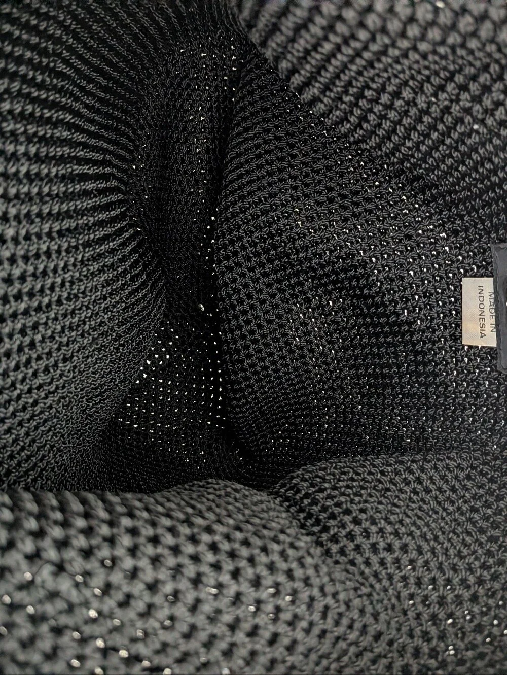 The Sak Black Crocheted Like New Hobo Bag